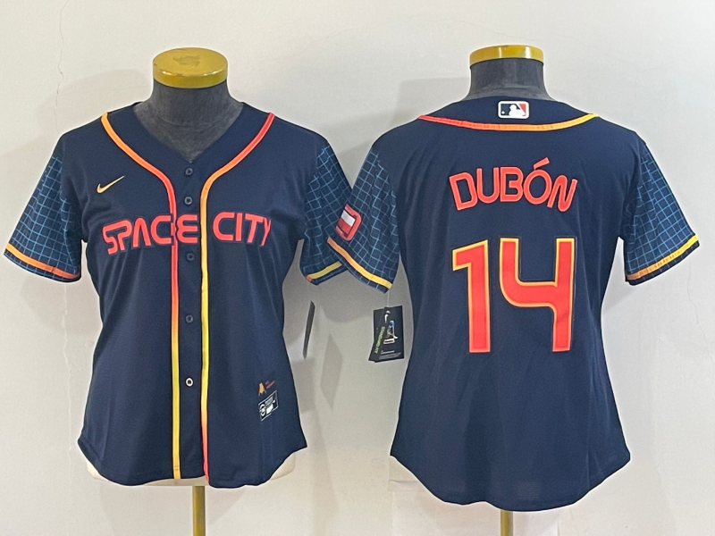 Women's Mauricio Dubon #14 Houston Astros Navy 2022 City Connect Jersey