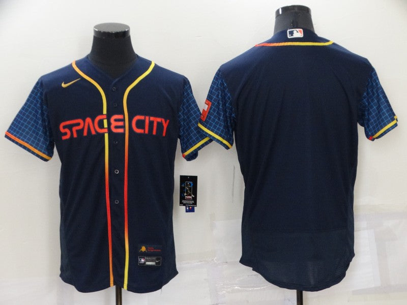 Men's PLAYER_NAME #00 CUSTOM Houston Astros Navy 2022 City Connect Jersey