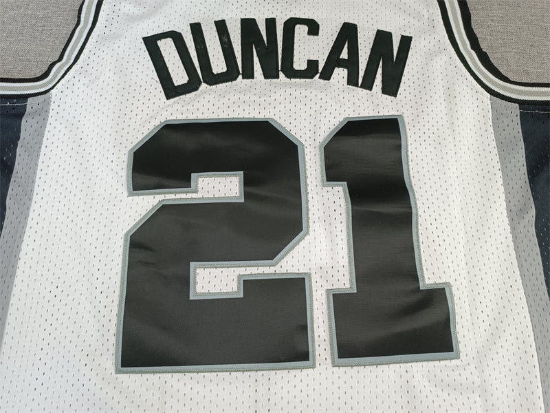Men's Mitchell & Ness Tim Duncan White San Antonio Spurs Jersey