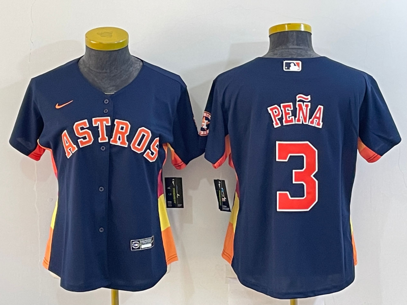 Women's Jeremy Pena #3 Houston Astros 2022 World Series Player Jersey