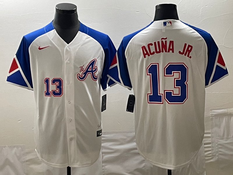 Men's Atlanta Braves Ronald Acuña Jr. White 2023 City Connect Player Jersey