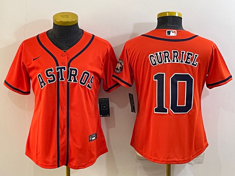 Women's Houston Astros Yuli Gurriel #10 2022 World Series Player Jersey