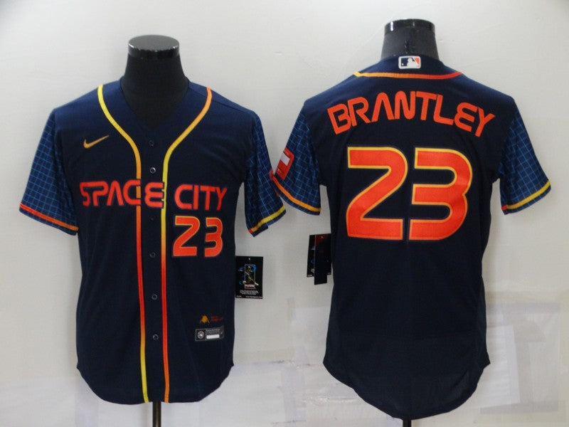 Men's Michael Brantley #23 Houston Astros Navy 2022 City Connect Jersey