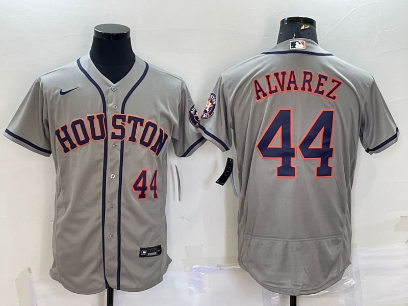 Men's Houston Astros Yordan Alvarez #44 2022 World Series Player Jersey- Flex Base