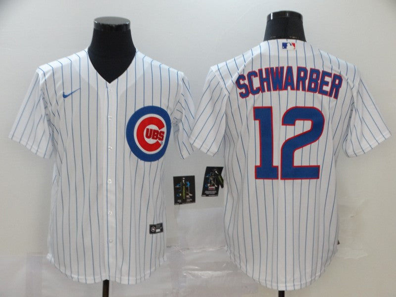 Men's Kyle Schwarber #12 Chicago Cubs Player White Jersey