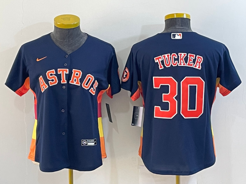 Women's Houston Astros Kyle Tucker #30 2022 World Series Player Jersey