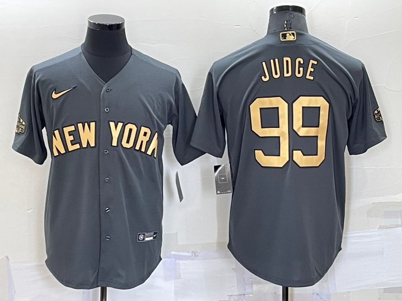 New York Yankees Aaron Judge 27 Championships Patch Jersey - All Stitc