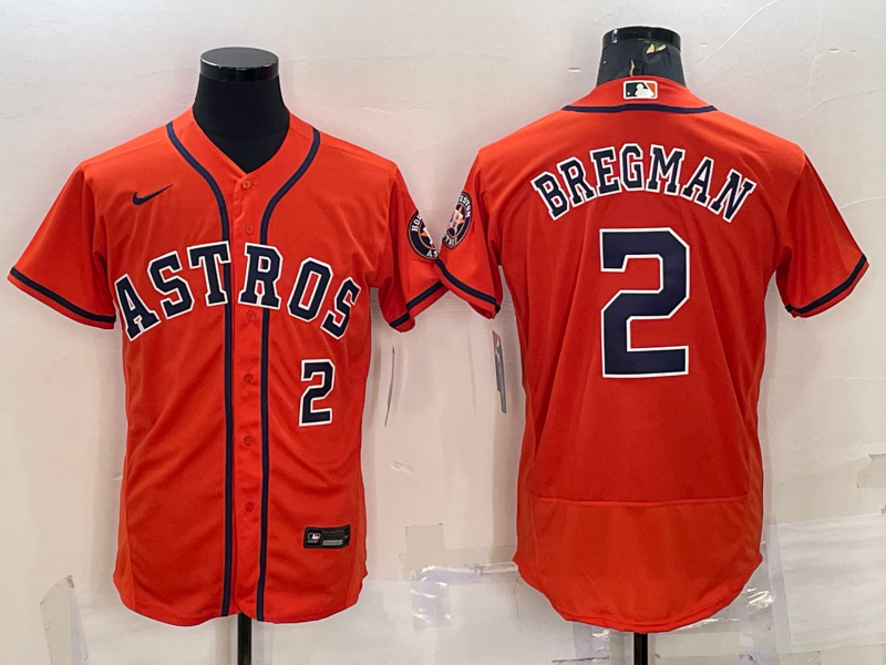 Men's Alex Bregman Houston Astros 2022 World Series Player Jersey -Flex Base