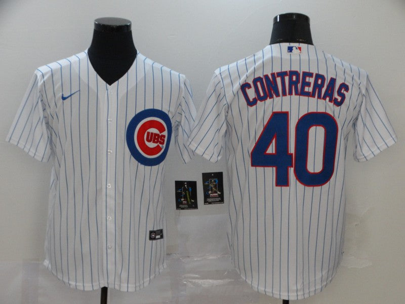 Men's Willson Contreras #40 Chicago Cubs Player White Jersey