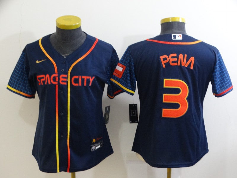 Women's Jeremy Pena #3 Houston Astros Navy 2022 City Connect Jersey