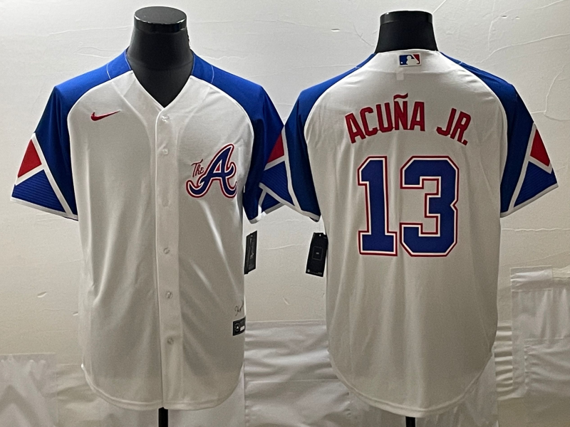 Men's Atlanta Braves Ronald Acuña Jr. White 2023 City Connect Player Jersey