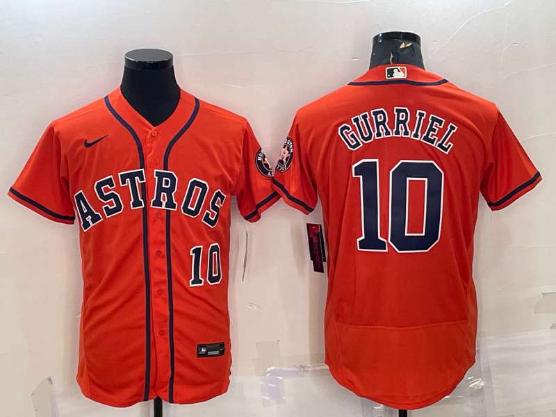 Men's Houston Astros Yuli Gurriel #10 2022 World Series Player Jersey -Flex Base