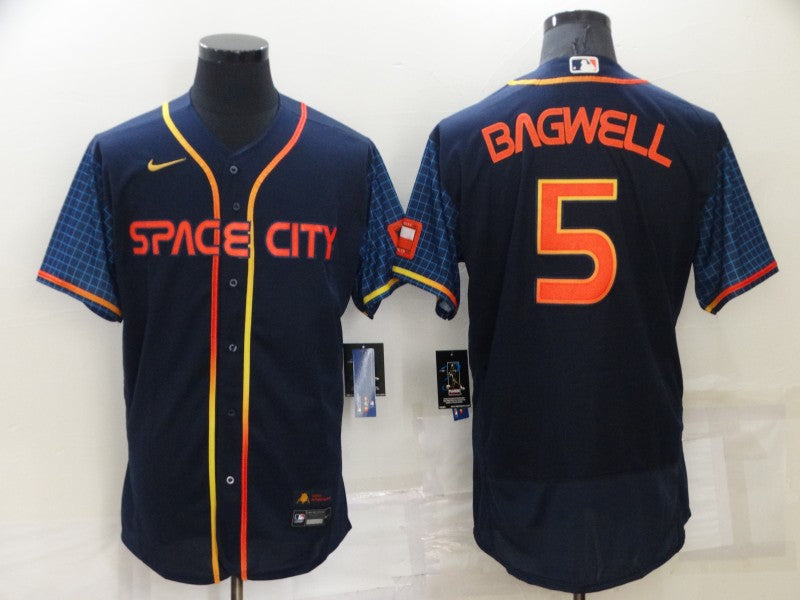 Men's Jeff Bagwell Houston Astros Navy 2022 City Connect Jersey