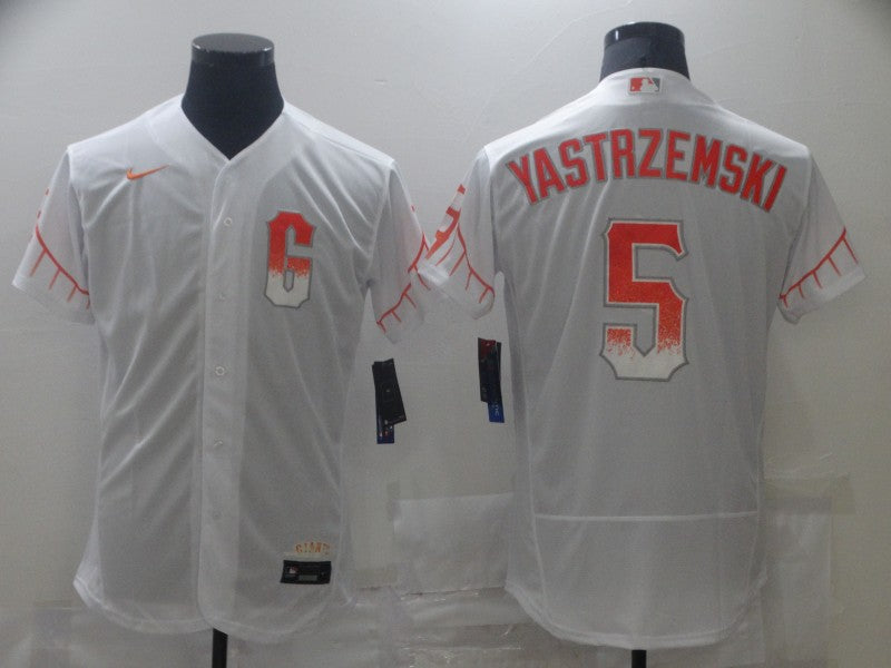 Men's San Francisco Giants Mike Yastrzemski White 2021 City Connect Replica Jersey