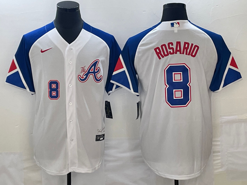 Men's Atlanta Braves Eddie Rosario White 2023 City Connect Player Jersey