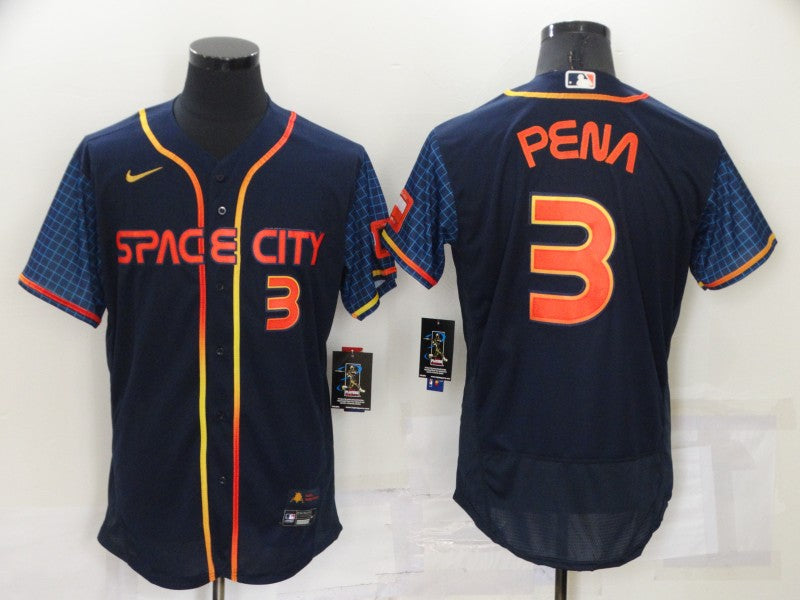 Men's Jeremy Pena #3 Houston Astros Navy 2022 City Connect Jersey