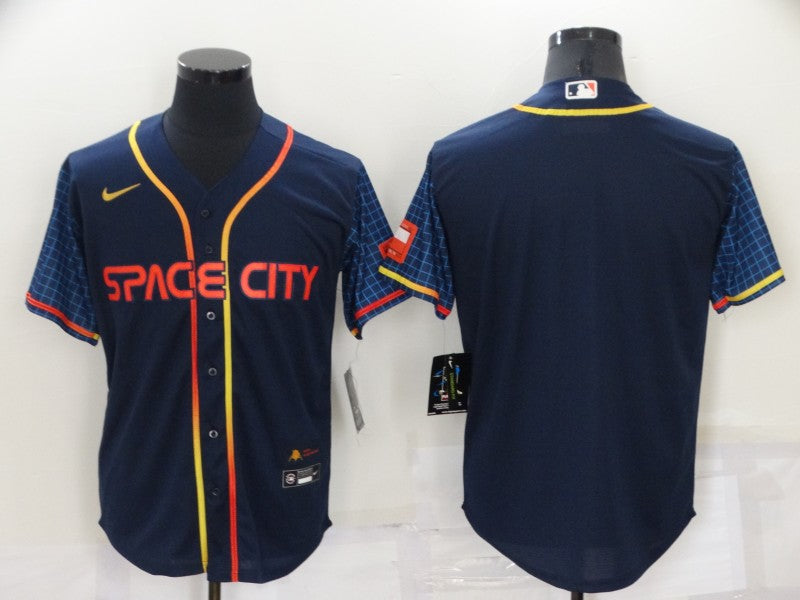 Men's PLAYER_NAME #00 CUSTOM Houston Astros Navy 2022 City Connect Jersey