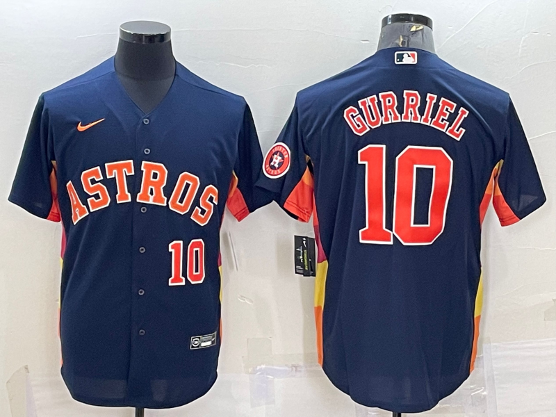 Men's Houston Astros Yuli Gurriel #10 2022 World Series Player Jersey