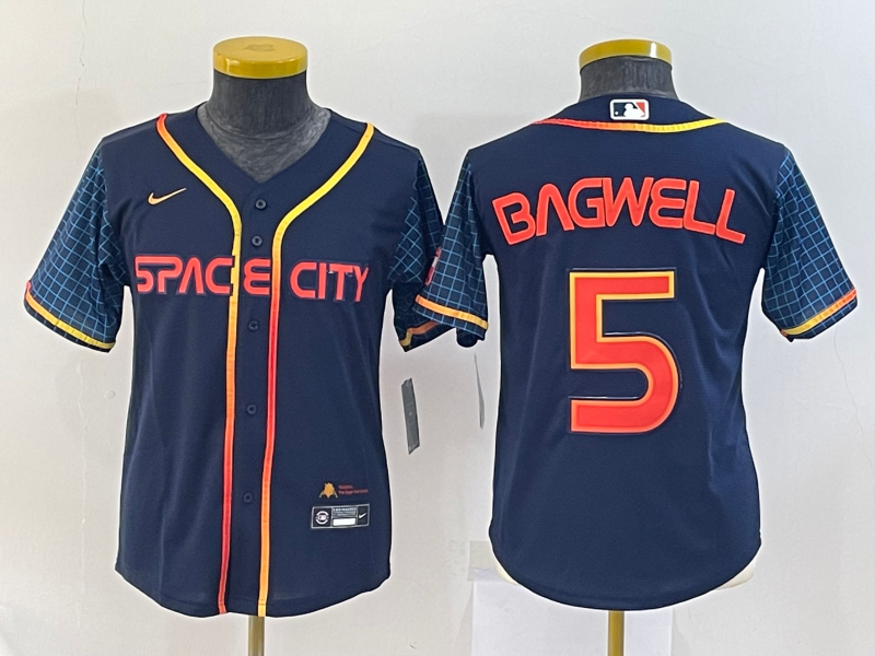 Women's Jeff Bagwell Houston Astros Navy 2022 City Connect Jersey