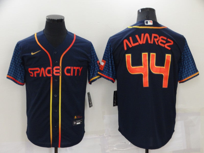 Men's Yordan Alvarez #44 Houston Astros Navy 2022 City Connect Jersey