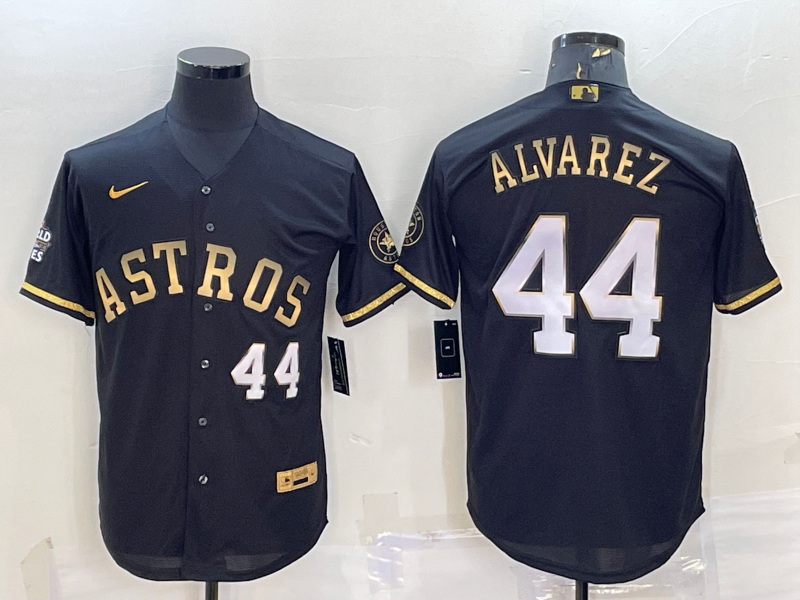 Men's Houston Astros Yordan Alvarez #44 2022 World Series Black Jersey