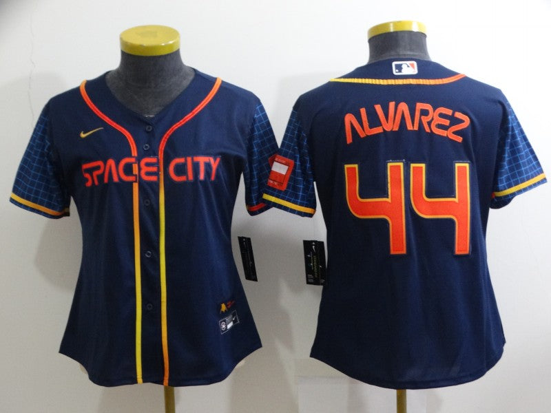 Women's Yordan Alvarez #44 Houston Astros Navy 2022 City Connect Jersey