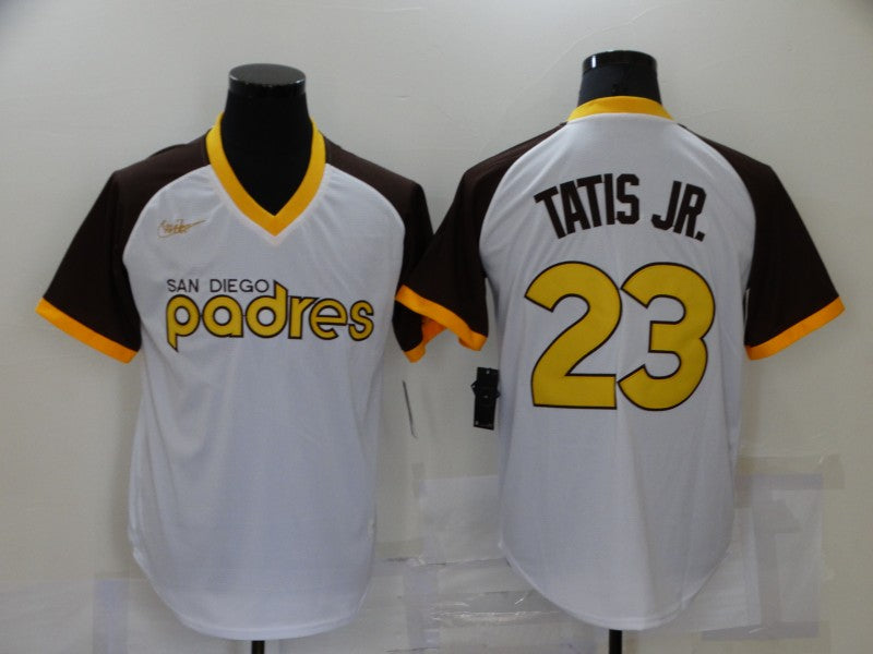 Men's Fernando Tatis Jr San Diego Padres Player White/Brown Jersey
