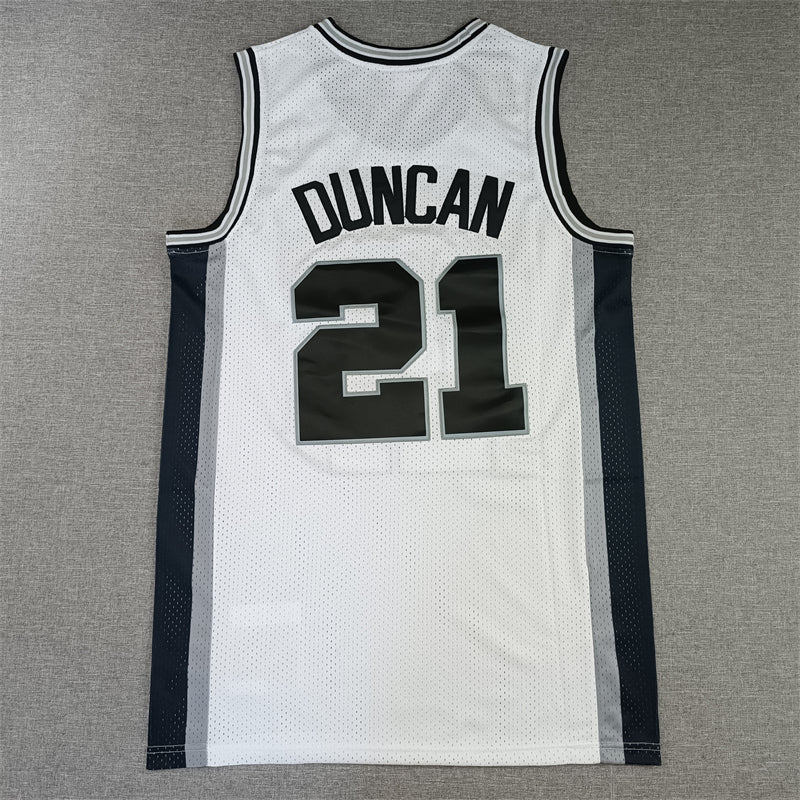 Men's Mitchell & Ness Tim Duncan White San Antonio Spurs Jersey