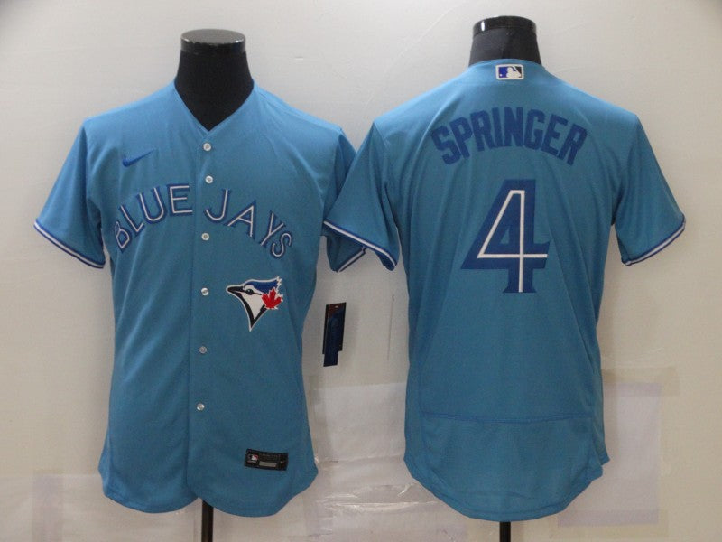 Men's George Springer # 4 Toronto Blue Jays Player Light Blue Jersey