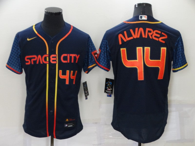 Men's Yordan Alvarez #44 Houston Astros Navy 2022 City Connect Jersey