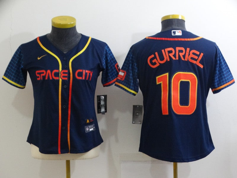 Women's Yuli Gurriel #10 Houston Astros Navy 2022 City Connect Jersey