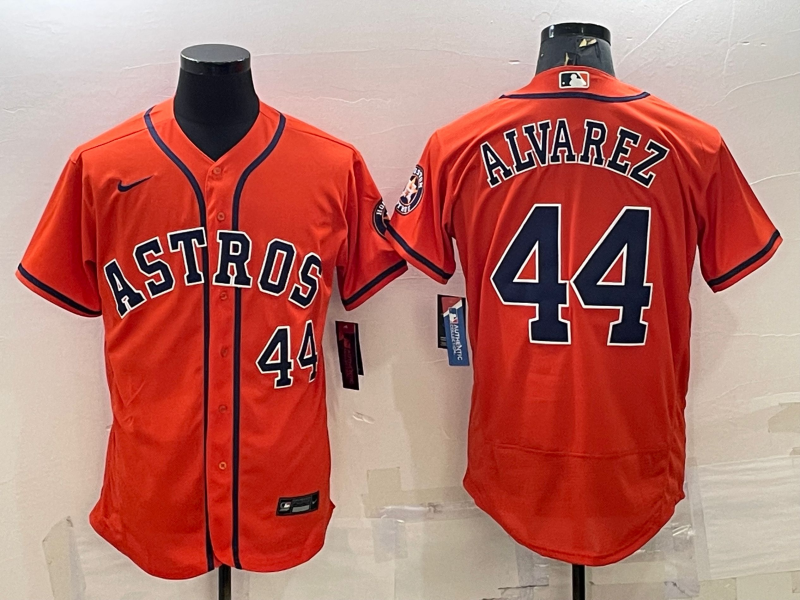 Men's Houston Astros Yordan Alvarez #44 2022 World Series Player Jersey- Flex Base