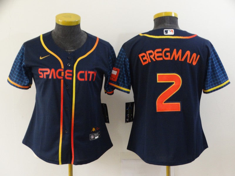 Women's Alex Bregman #2 Houston Astros Navy 2022 City Connect Jersey
