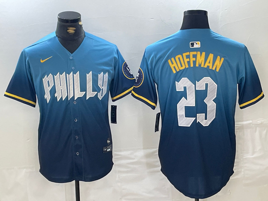 Men's Jeff Hoffman Philadelphia Phillies  Blue 2024 City Connect Player Jersey