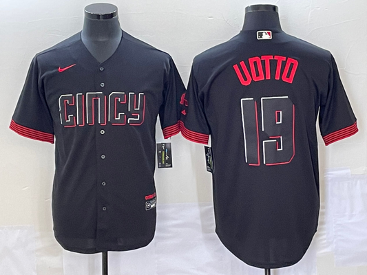 Men's Cincinnati Reds Joey Votto Black 2023 City Connect Replica Player Jersey