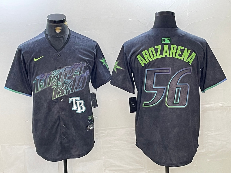 Men's  Randy Arozarena Tampa Bay Rays Charcoal 2024 City Connect Player Jersey