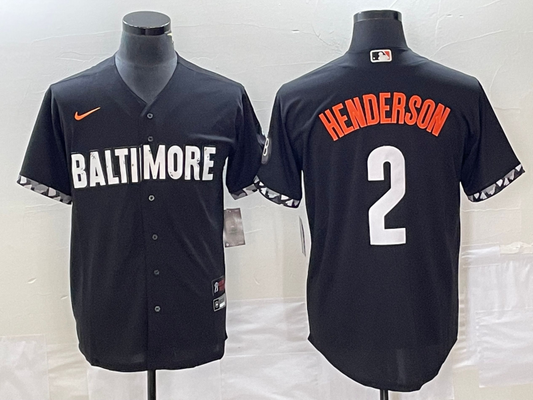 Men's Baltimore Orioles Gunnar Henderson Black City Connect Replica Player Jersey