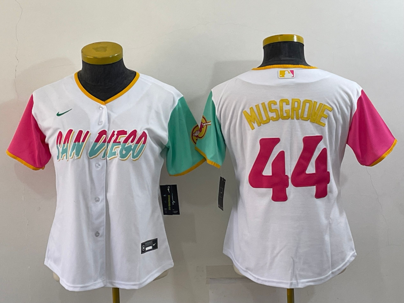 Women's San Diego Padres Joe Musgrove White 2022 City Connect Replica Player Jersey