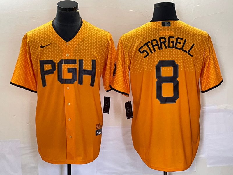 Men's Pittsburgh Pirates Willie Stargell Gold 2023 City Connect Replica Player Jersey