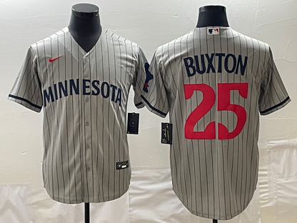 Men's Minnesota Twins  Byron Buxton Gray Road Replica Jersey