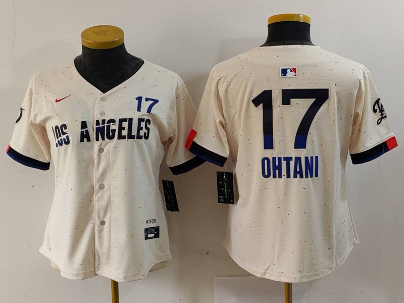 Women's Shohei Ohtani Los Angeles Dodgers Cream 2024 City Connect Player Jersey