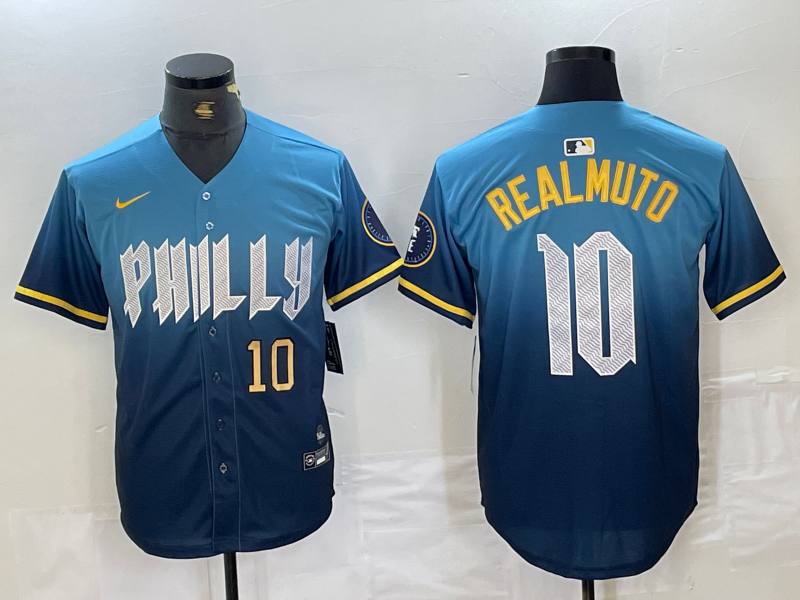 Men's J.T. Realmuto Philadelphia Phillies  Blue 2024 City Connect Player Jersey