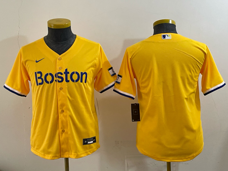 Youth Boston Red Sox Gold City Connect Jersey
