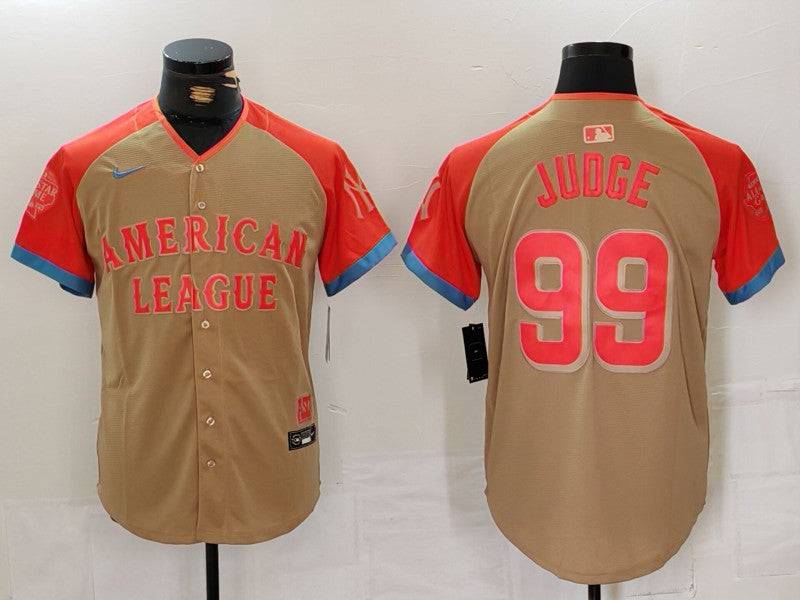 Men's  Aaron Judge American League Cream 2024 All-Star Game Player Jersey