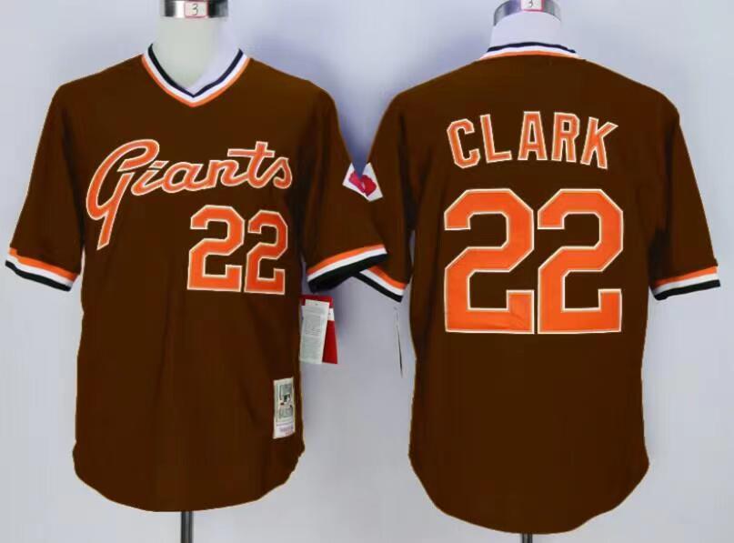 Men's San Fransisco Giants #22 Will Clark Brown Jersey