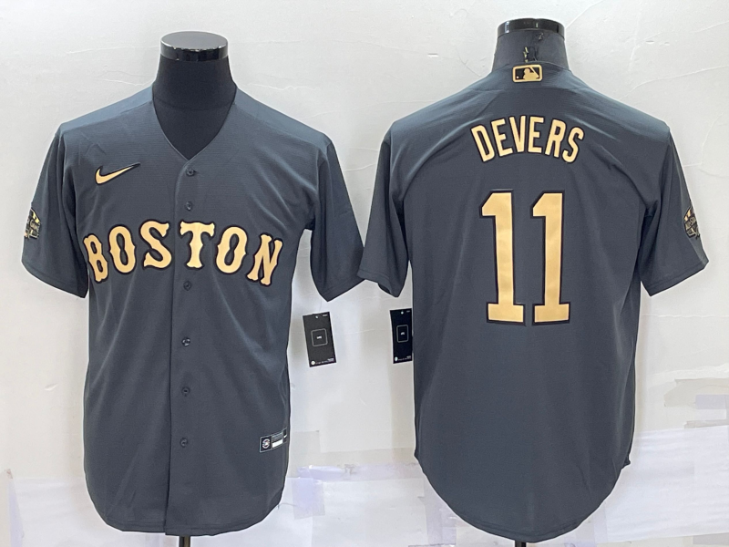 Men's Boston Red SoxRafael Devers Charcoal All-Star Game Jersey