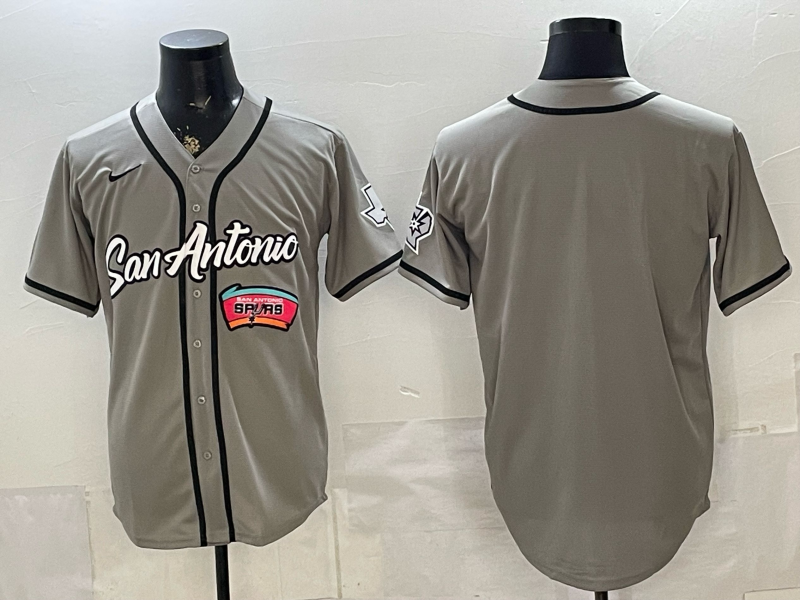 Men's San Antonio Spurs Baseball CUSTOM Jersey