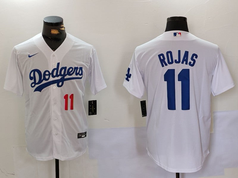 Men's Los Angeles Dodgers Miguel Rojas Player  White Jersey