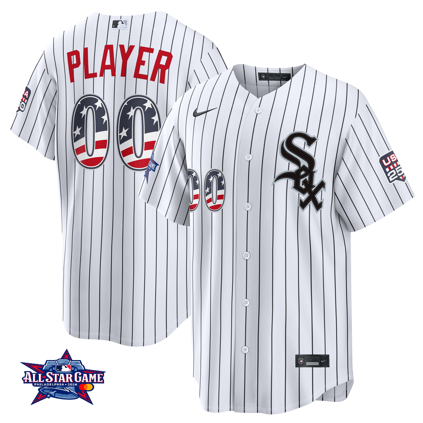 Men's Chicago White Sox 2026 All-Star Edition Stars & Stripes CUSTOM Jersey