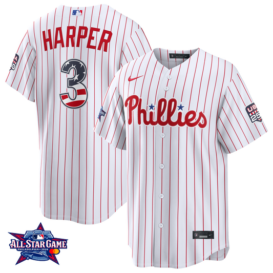 Men's Philadelphia Phillies Bryce Harper 2026 All-Star Edition Stars & Stripes Jersey